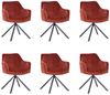 Bronx71 Esszimmerstuhl Samt Furtado 180° drehbar kupfer - 6er Set Bild 1