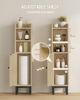 Badezimmerschrank, Badschrank schmal, Kleiner Schrank, Verstellbare Ablagen, platzsparend, Toilettenschrank, für kleine Räume, einfache Montage, 20 × 20 × 83 cm, Helle Eiche Bild 4