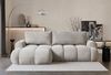 Selsey 'Ombo Mini' Ecksofa mit Schlaffunktion, Bettkasten und Plüsch-Bezug, Graubeige, links Bild 2
