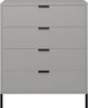 Maeusbacher Bonnie Kommoden Quadrat kreidegrau matt lack BxHxT: 81 x 100 x 45 cm Bild 4
