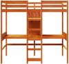 vidaXL Hochbett ohne Matratze Wachsbraun 80x200 cm Massivholz Kiefer 3308546 Bild 5