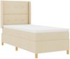 vidaXL Boxspringbett mit LED-Lichtleisten Creme 90 x 200 cm Stoff 3343677 Bild 2