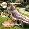 HOMECALL Gartenliege Sonnenliege mit Gesichtsöffnung und Sonnendach, klappbarer Liegestuhl, bis180 kg 200x70cm 4-Fach verstellbare Rückenlehne, 2 St, für Garten, Strand und Camping Bild 4