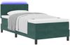 vidaXL LED Boxspringbett mit Kopfteil Dunkelgrün 90 x 200 cm Samt 3342695 Bild 3