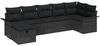vidaXL Gartensofa-set mit Kissen 7 pcs Schwarz Poly-Rattan 3358902 Bild 2