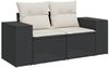 vidaXL 11-tlg. Garten-Sofagarnitur mit Kissen Schwarz Poly Rattan 3223075 Bild 3