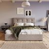 Merax Hydraulisch Doppelbett Polsterbett 140x200cm,Verstellbares Kopfteil, Bett mit Lattenrost aus Metallrahmen, Samt, Modernes Bettgestell mit Stauraum, Hellgrau Bild 2