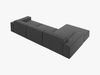 Micadoni Ecksofa Jodie 4-Sitzer Links Samt Bluvel Grau Bild 4