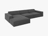 Micadoni Ecksofa Jodie 4-Sitzer Links Samt Bluvel Grau Bild 3