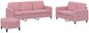 vidaXL 3-tlg. Sofagarnitur Rosa Samt 3202027 Bild 2