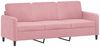 vidaXL 3-tlg. Sofagarnitur Rosa Samt 3202027 Bild 4