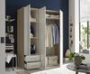 Kleiderschrank >Valencia< (BxHxT: 155x195x60 cm) in Sonoma Eiche / Weiß Bild 3