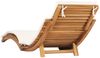 vidaXL Klappbare Sonnenliege mit Cremeweißer Auflage Massivholz Teak 310667 Bild 4