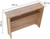 Karibu Stehtisch Holztheke Poolbar 28mm Stärke, Hergestellt in Deutschland, 165 x 39,5 x 124 cm Bild 2