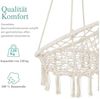 Diyarts Hängesessel (Makramee-Hängesessel mit 2 Aufhängemöglichkeiten, Handgeknüpfter Hängesessel aus Baumwolle), 150kg tragfähig, wetterfest & inkl. Montageset, In- & Outdoor Bild 2