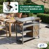 Coemo Servierwagen Grillstation James M Grau Kücheninsel Holz, auf Rollen 118 x 47 x 92 cm Bild 5