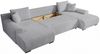 storez24 Ecksofa Ellen U, mit Bettkasten und Schlaffunktion, Cordstoff, U-Form, bequem Bild 3