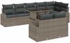 vidaXL Gartensofa-set mit Speicher mit Kissen 9 pcs Grau Poly-Rattan 3348665 Bild 2