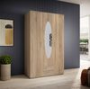 Kleiderschrank >Paul< in Eiche Sonoma Nachbildung - 120x195x55cm (BxHxT) Bild 2