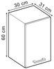 Hängeschrank R-Line Anthrazit Hochglanz 30 cm Vicco Bild 2