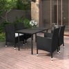 vidaXL 5-tlg. Garten-Essgruppe mit Auflagen Poly Rattan und Glas 3099681 Bild 3