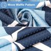 Geometrischer Duschvorhang Stoff Wasserdicht Anti-Schimmel Blau 182x182cm Bild 3