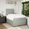 vidaXL Boxspringbett mit Matratze Hellgrau 120x200 cm Samt 3292310 Bild 3
