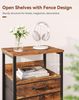 YMYNY Nachttisch Beistelltisch 2 Stoffschubladen 40x30x53,8cm Vintage HST011H Bild 5