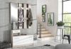 FORTE Hallways Kleiderpaneel, Holzwerkstoff, Beige/Braun/Weiß, 97,5 x 180 x 25 cm Bild 4