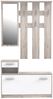 FORTE Hallways Kleiderpaneel, Holzwerkstoff, Beige/Braun/Weiß, 97,5 x 180 x 25 cm Bild 2