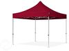 3x3 m Faltpavillon PROFESSIONAL Alu 40mm, Seitenteile mit Sprossenfenstern, rot Bild 2