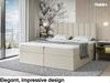 MEBLINI Boxspringbett ERLING 200x220 cm mit Bettkasten - H3/Beige Webstoff Polsterbett - Doppelbett mit Topper & Bonellfederkern-Matratze Bild 2