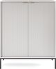 AX LIVING Modern Kommode Eternas K104 mit Lamellenfront 104 cm Grau Bild 5