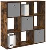 vidaXL Sideboard mit Schubladen Geräucherte Eiche 102 x 31 x 99,5 cm 8000496 Bild 3