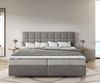 Boxspringbett Dream-Fine Mikrofaser Grau 200x200 cm Bonell-Matratze PU-Topper Bild 2