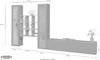 Wohnwand >Benevent< (4-teilig) in Anthrazit matt - 350x180x30 (BxHxT) Bild 5