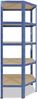 shelfplaza HOME 200x90x60 cm Eckregal in blau mit 5 Böden und 175 kg Traglast pro Boden Bild 5