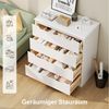Bealife Kommode weiß, Kommode mit Schubladen, Schrank mit Schubladen, für Wohnzimmer Bild 3