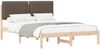 vidaXL Bettgestell mit gepolstertem Kopfteil Taupe 140 x 200 cm 877837 Bild 2