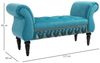 HOMCOM Luxus Sitzbank Polsterbank Hockerbank Polyester Kautschuk Schaumstoff Blau 117 x 40 x 58 cm Bild 3
