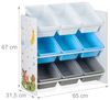 Relaxdays Kinderregal mit 9 Boxen und Motiv Bild 5