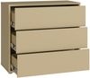 Forte ALICE SPRINGS Kommode 100, modern-minimalistisch, 3 Schubladen, Wohn-/Schlafzimmer, Holzwerkstoff, Buttergelb, 94,8 cm breit x 83,1 cm hoch x 41,5 cm tief Bild 4
