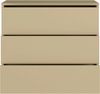 Forte ALICE SPRINGS Kommode 100, modern-minimalistisch, 3 Schubladen, Wohn-/Schlafzimmer, Holzwerkstoff, Buttergelb, 94,8 cm breit x 83,1 cm hoch x 41,5 cm tief Bild 3