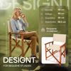 CASARIA® 2er Set Regiestuhl aus FSC® Eukalyptusholz Creme Bild 5