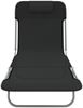 vidaXL Sonnenliegen Klappbar 2 Stk. Schwarz Textilene und Stahl 360181 Bild 4