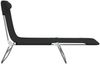 vidaXL Sonnenliegen Klappbar 2 Stk. Schwarz Textilene und Stahl 360181 Bild 5