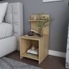 Calicosy Nachttisch mit 1 Fach Holzdekor Eiche H72 cm – ULLMAN - Helles Holz Bild 5
