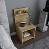 Calicosy Nachttisch mit 1 Fach Holzdekor Eiche H72 cm – ULLMAN - Helles Holz Bild 4