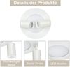 ZMH LED Deckenleuchte Deckenstrahler 2 Flammig - Deckenspot GU10 Deckenlampe Weiß Rund 3000k Warmweiß 20W Rund Schlafzimmerlampe Schwenkbar 350° für Küche Esszimmer Flur Korridor Bild 3