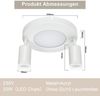 ZMH LED Deckenleuchte Deckenstrahler 2 Flammig - Deckenspot GU10 Deckenlampe Weiß Rund 3000k Warmweiß 20W Rund Schlafzimmerlampe Schwenkbar 350° für Küche Esszimmer Flur Korridor Bild 2